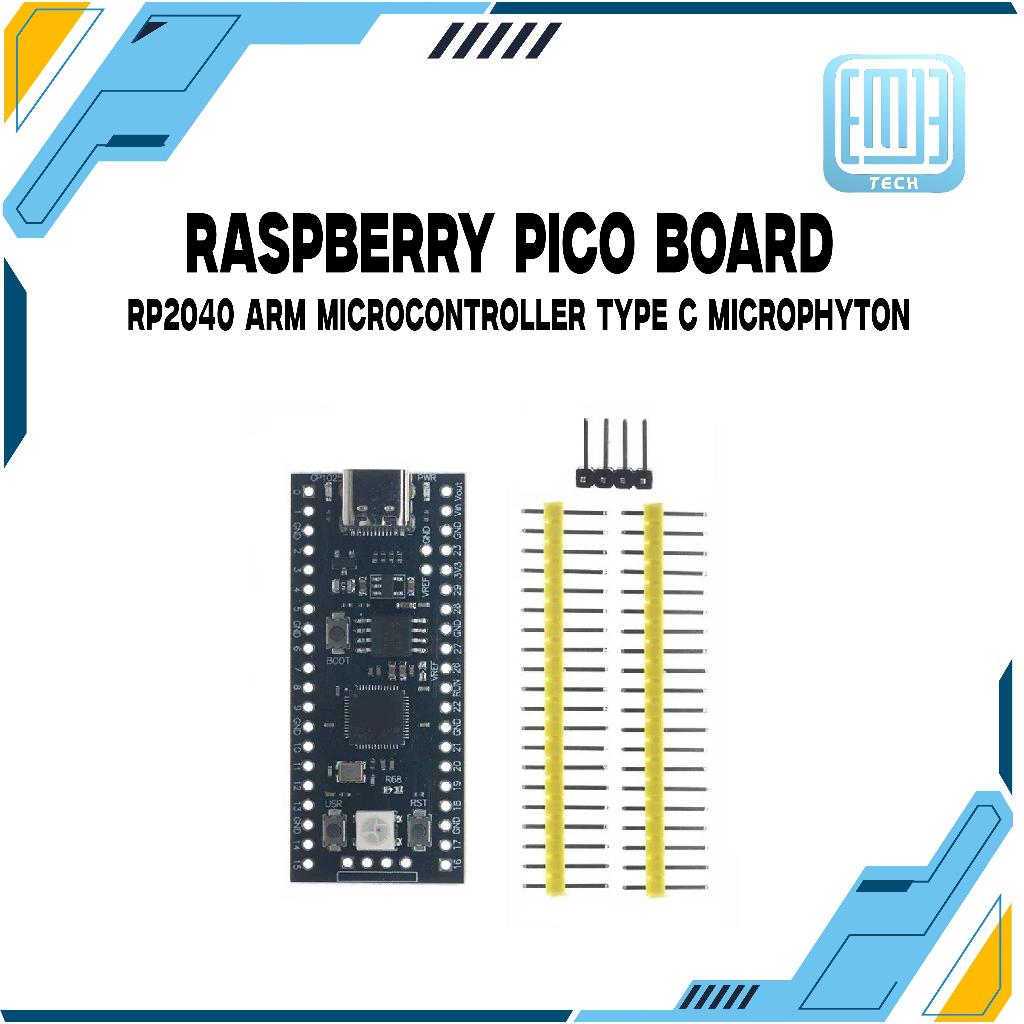Raspberry Pi Pico Board RP2040 ARM Microcontroller Type C Microphyton ...