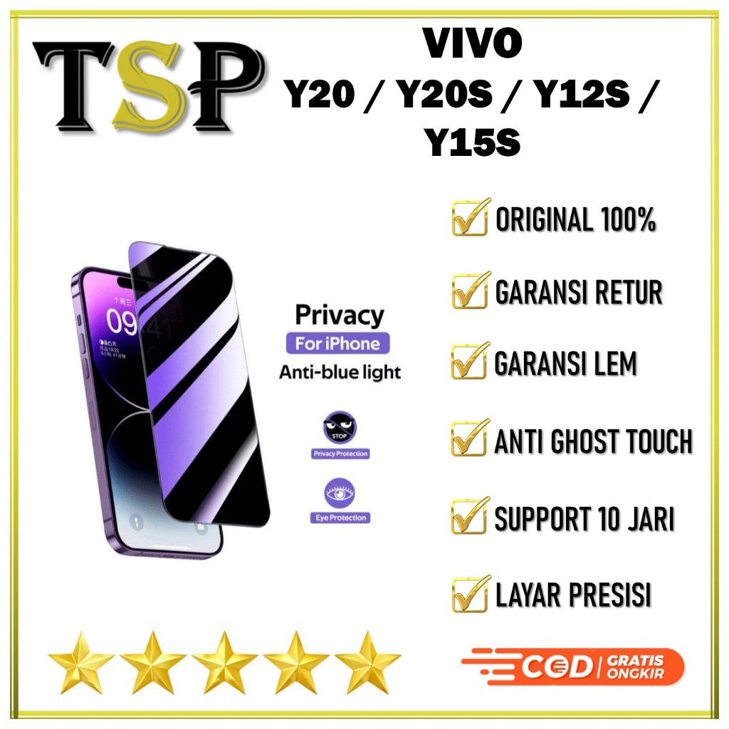 [GARANSI GANTI BARU] TEMPERED GLASS VIVO Y20 / Y20S / Y12S / Y15S
