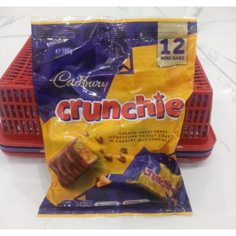 Cadbury Crunchie 12 Mini Bars / Cadbury Crunchie Golden Honeycomb Milk ...