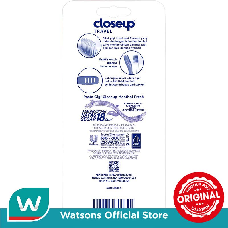 Close Up Sikat Gigi Lipat Travel (1pc + 20g) - Gambar 3