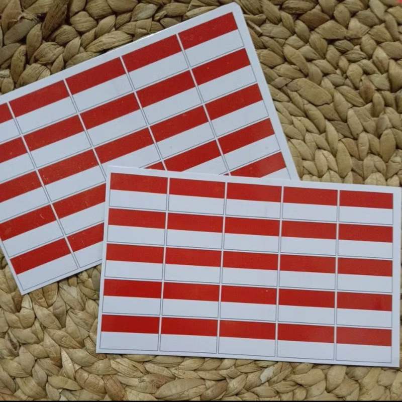 20pc (1lembar) Sticker Pipi Merah Putih Accesoris Agustusan - Gambar 3