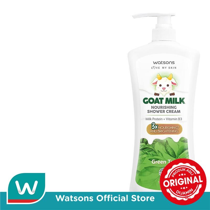 Watsons Goat Milk Nourishing Green Tea Shower Cream 1000ml - Gambar 3
