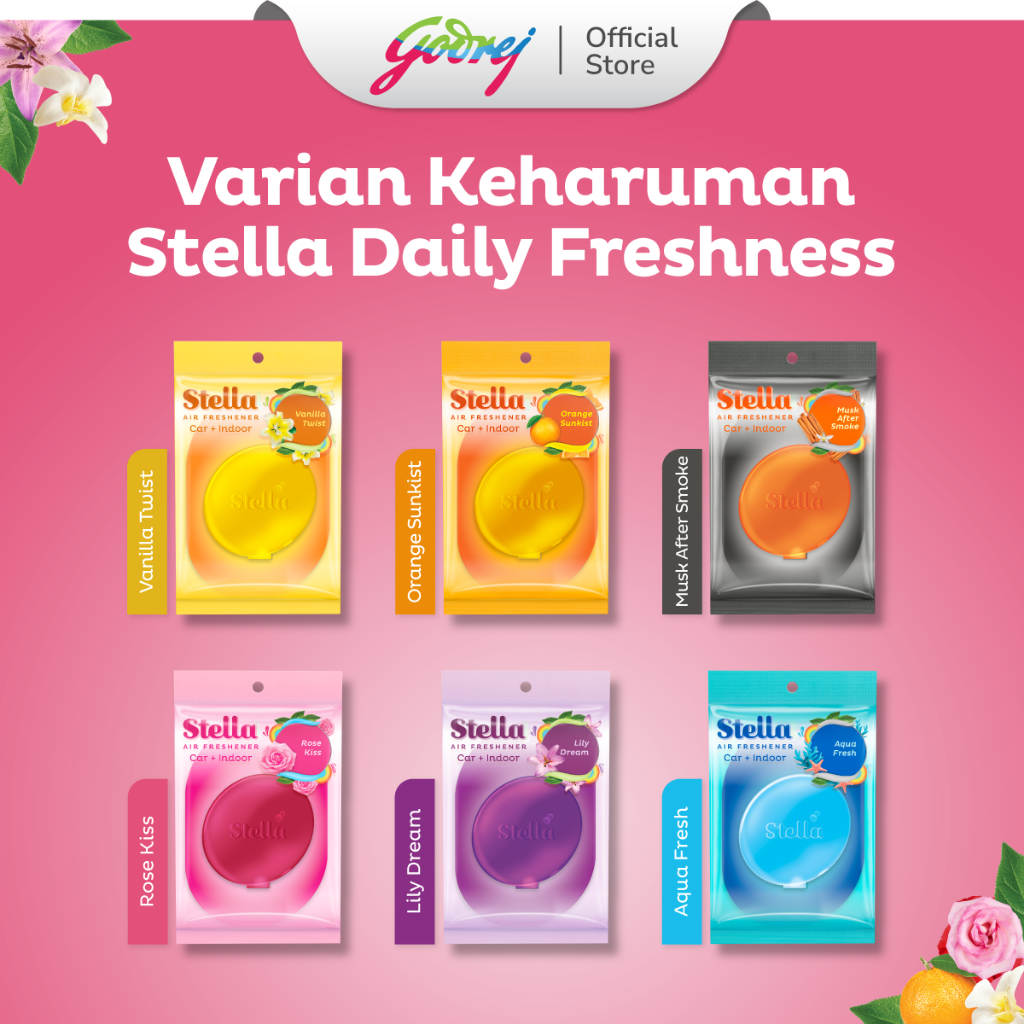 Stella Daily Freshness Car Rose Kiss Beli 1 Gratis 1 - Pengharum Mobil - Gambar 4