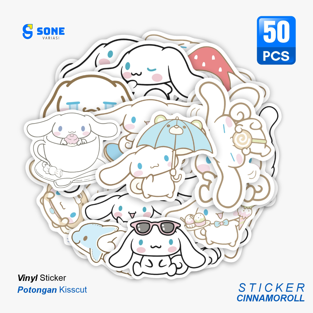 CINNAMOROLL Sticker Pack Animated Cartoon Sticker/ Paper Vinyl Deco ...