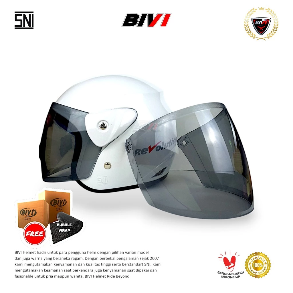 Kaca Helm Evo Revolution Warna Smoke Aksesoris Kaca Helm