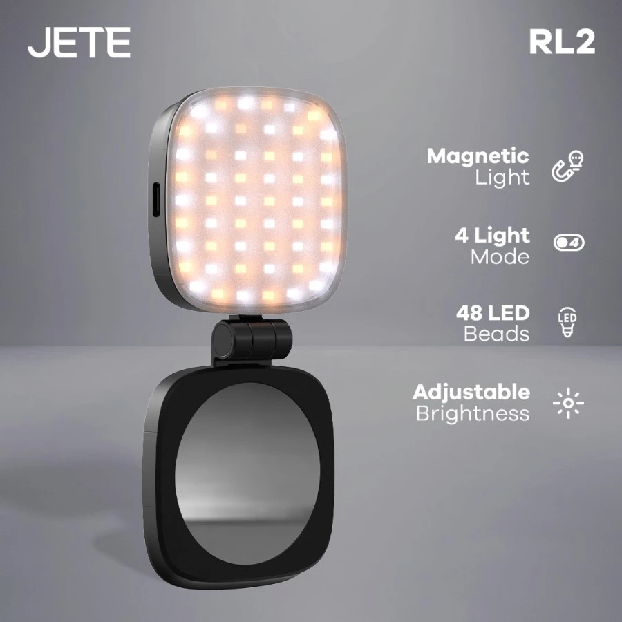 JETE RL2 Ring Light Selfie Magsafe for Smartphone HP LED Rechargeable Magnetik with 4 Light Mode