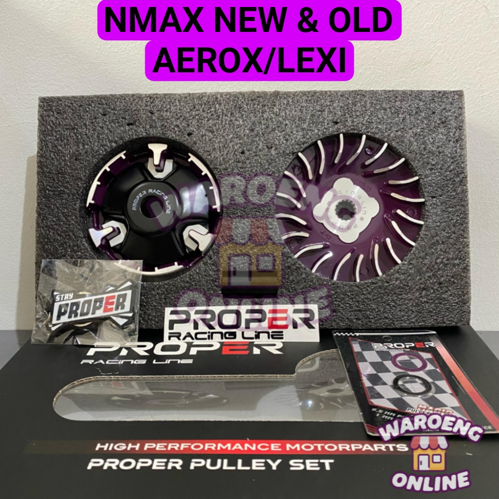 Pulley SET PROPER RACING LINE YAMAHA NMAX OLD 155 BIG PULLEY AEROX LEXI ...