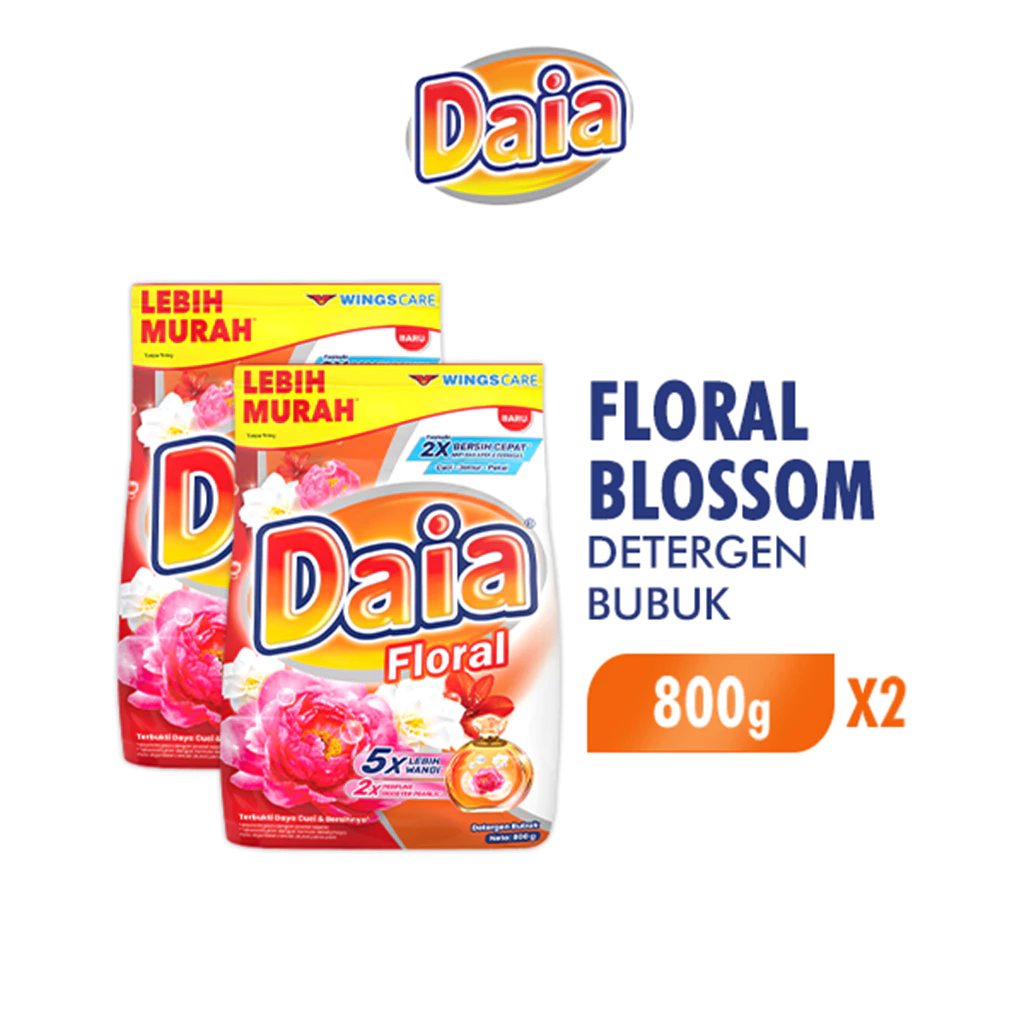 Daia Detergen Bubuk Floral 800 g x2