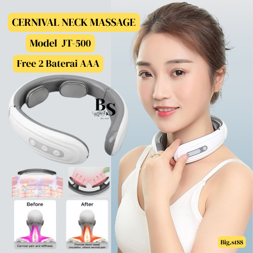【BIG.ST88】 Alat Pijat Cervical Neck Massage Alat Pijat Leher Electric Meredakan Otot Leher Alat Pijat Leher Elektrik 6 Mode Kesehatan Neck Massage Kecantikan Rechargeable