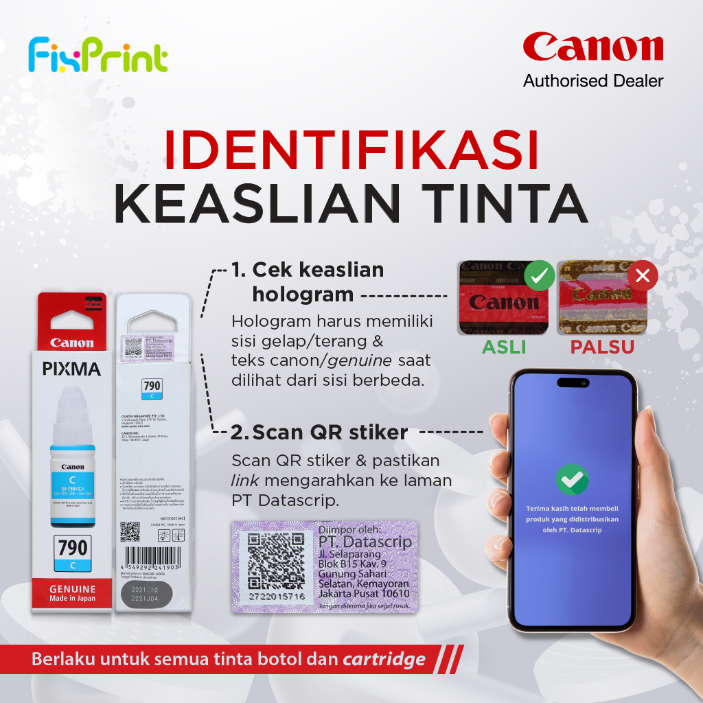 FixPrint 100% ORIGINAL Tinta Canon PG 88 Black - Printer E500 E510 E600 E610 - Gambar 4