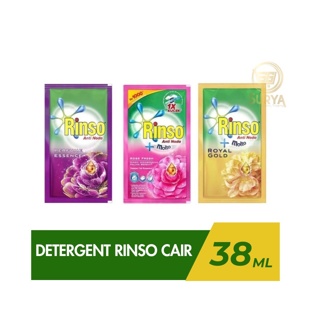 Rinso Liquid 38 ML 1000 Pack 1 Pack - 12 sachets | Shopee Singapore