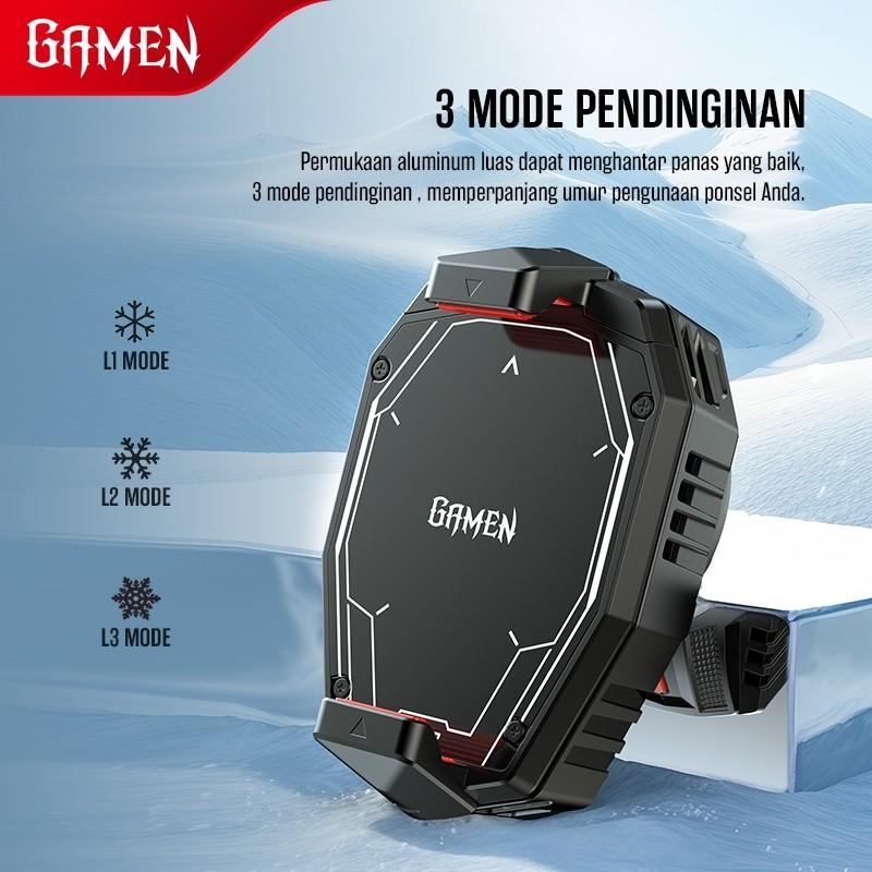 Gamen GMR10 / GMR-10 Fan Cooler Phone Cooler Radiator Pendingin HP Cooling Fan Gaming With RGB Lightning - Gambar 3