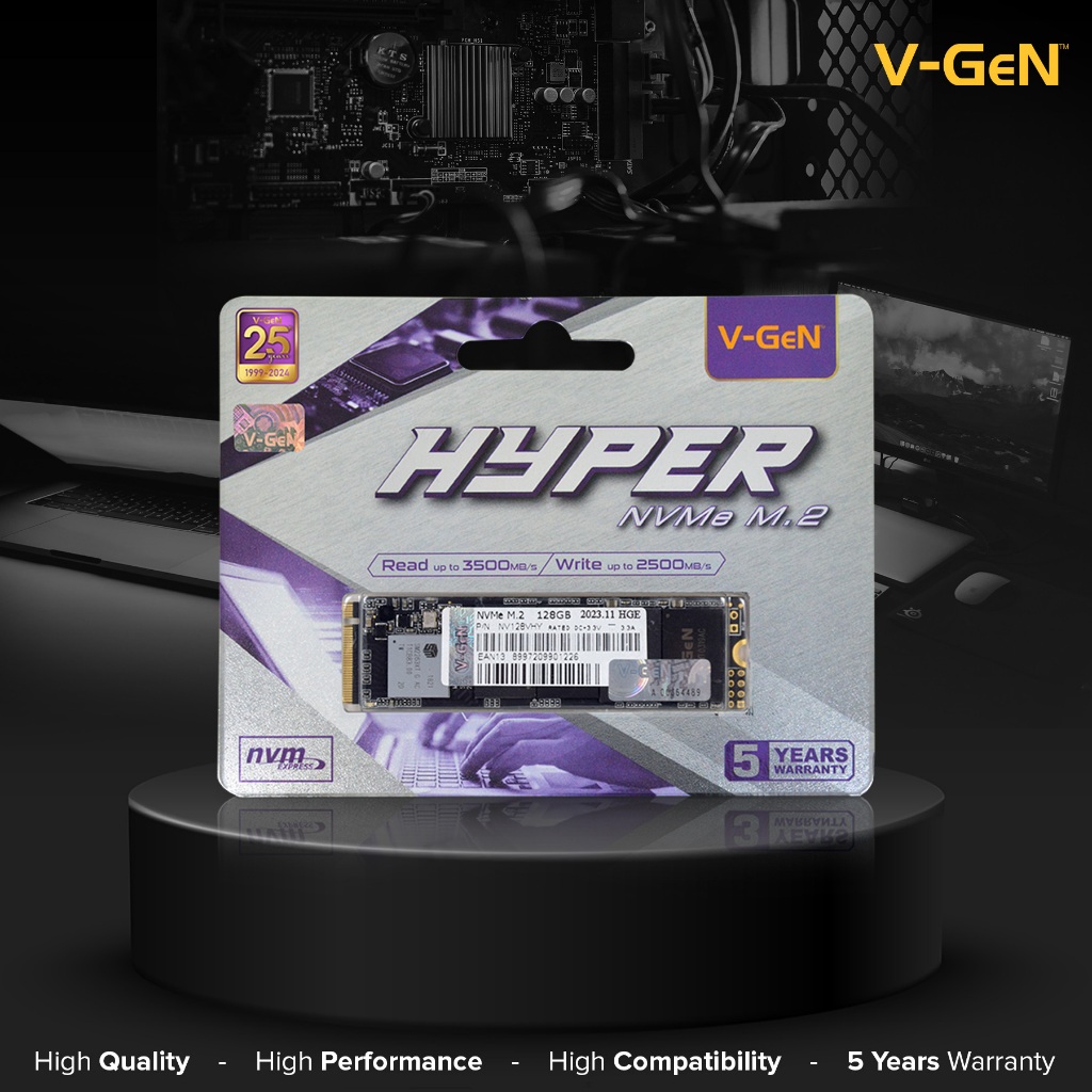 SSD M.2 128gb NVMe 2280 V-GeN | Solid State Drive M2 PCIe 128 GB VGEN Hyper - Gambar 2