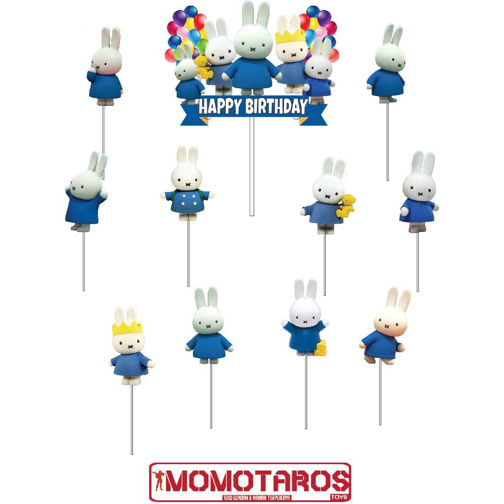 Miffy bunny cartoon Animation Cake Topper | Shopee Singapore