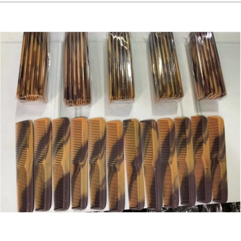 12PC Sisir Jadul Coklat Tanpa Gagang dan Plus Gagang