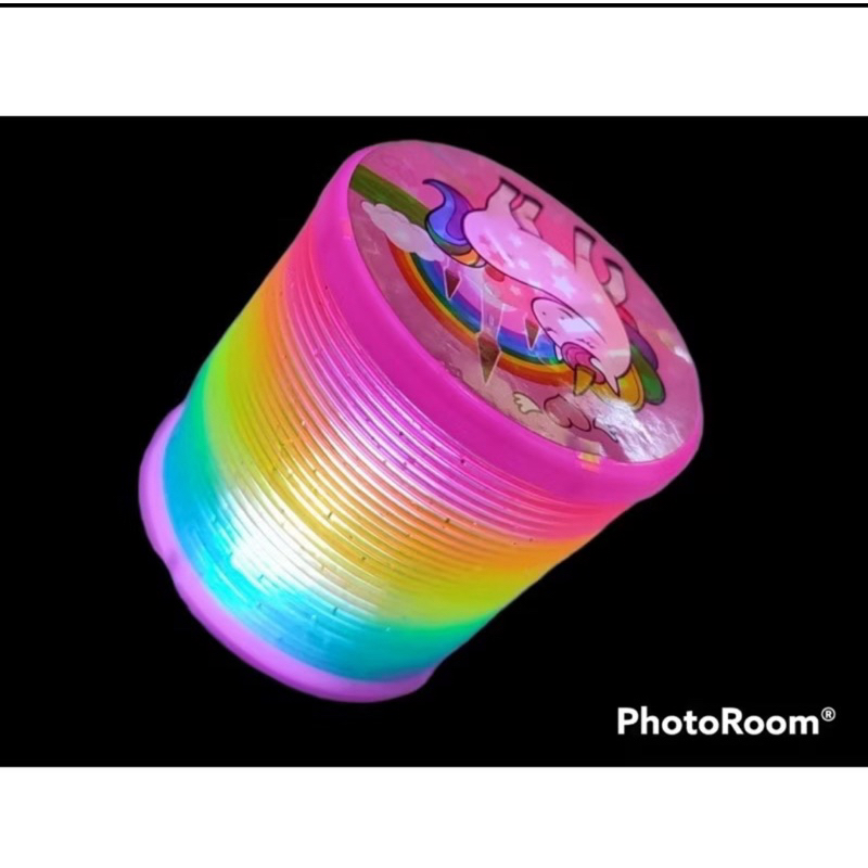 Magic Rainbow Led Mainan Spring Karakter Mainan Edukasi - Gambar 3