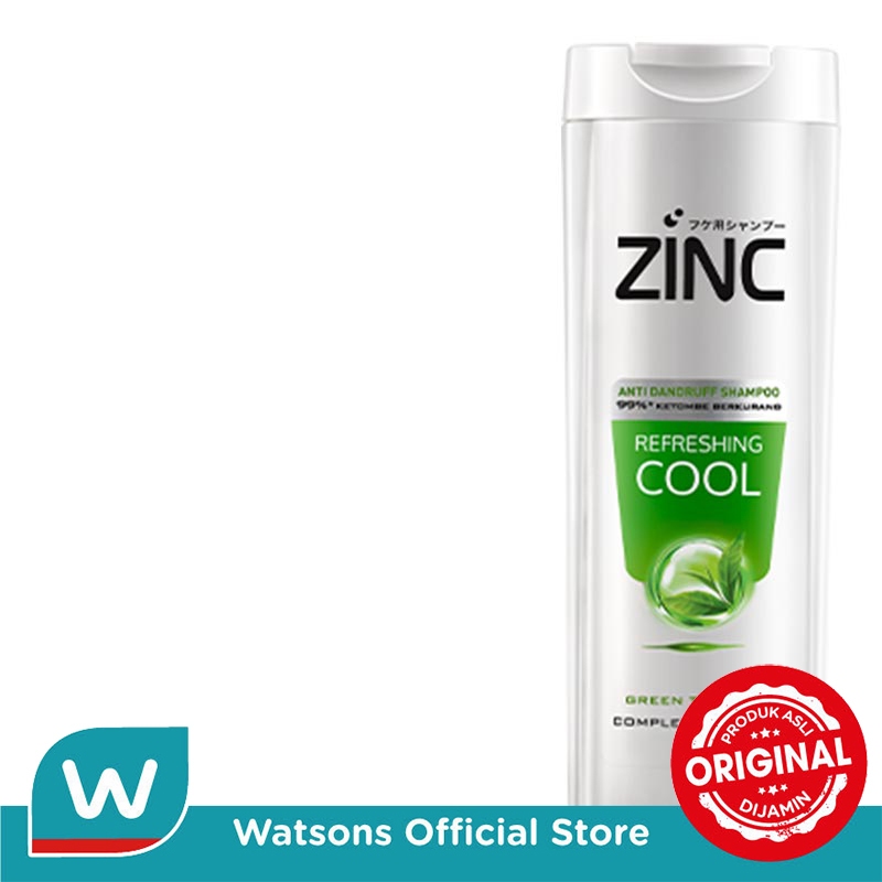 Zinc Shampoo Refreshing Cool Green Tea 340ml - Gambar 3