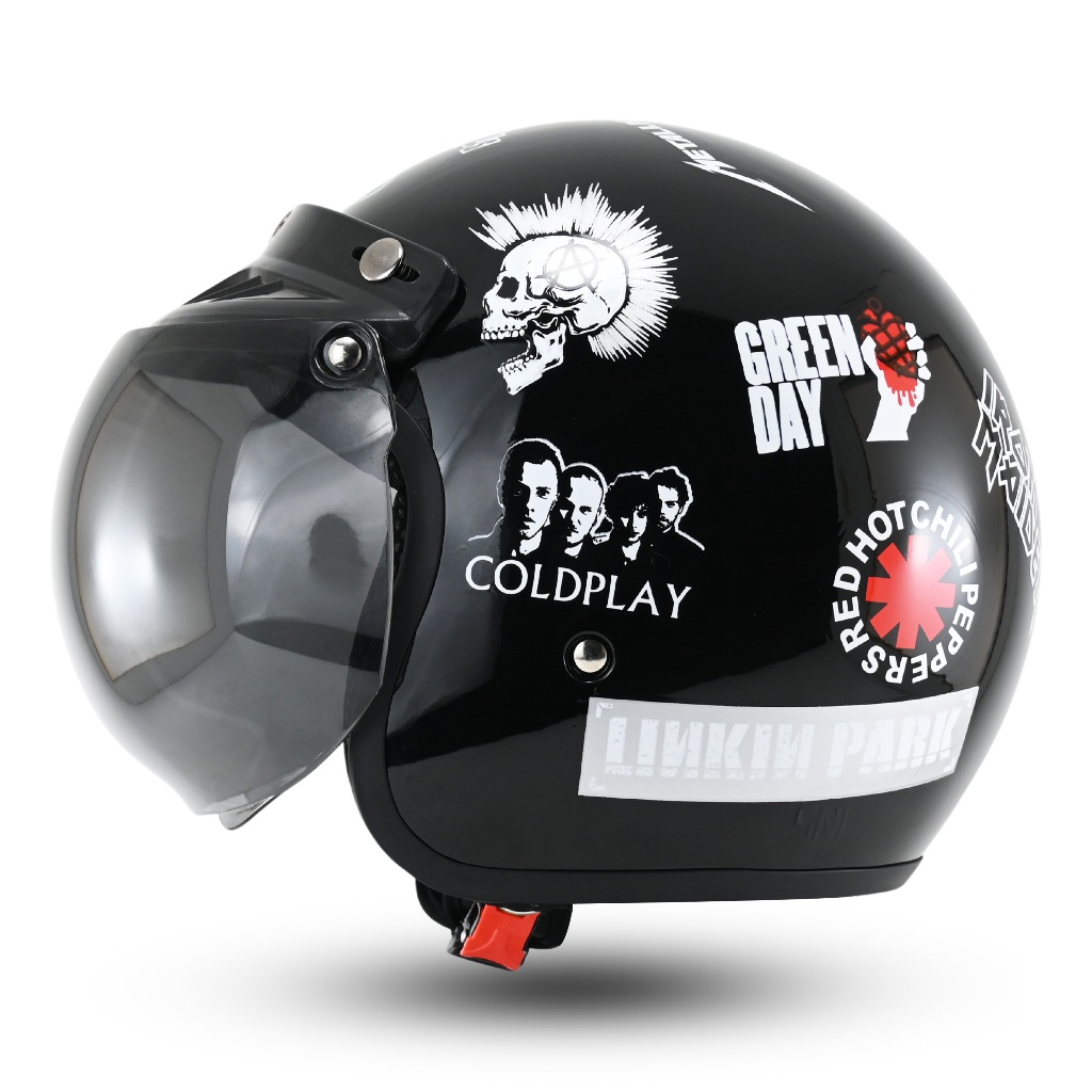 Helm Bogo Wanita Kekinian Helem Retro Pria Terbaru SNI - Gambar 4