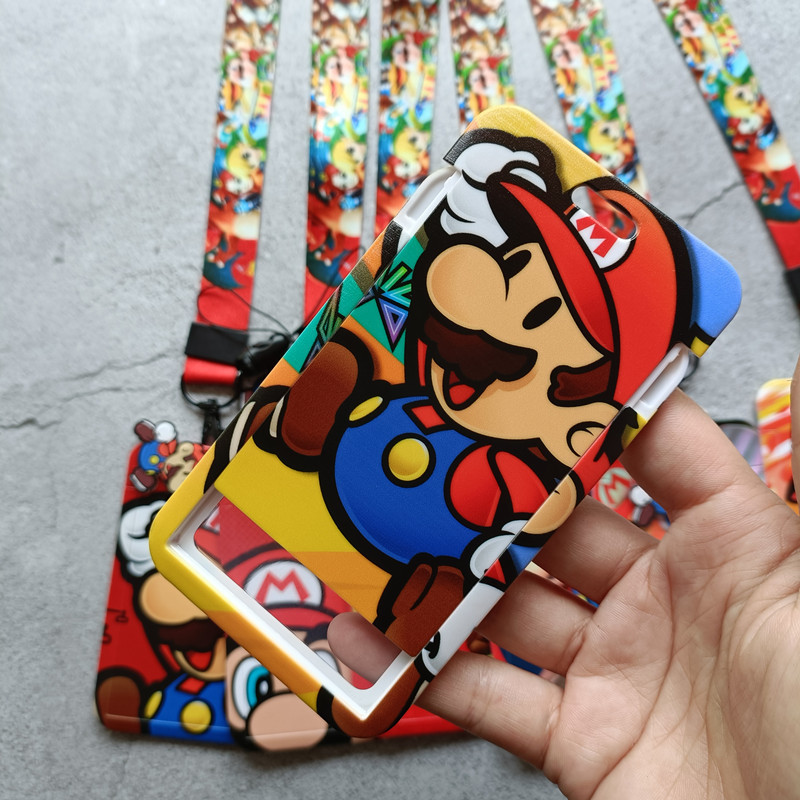 HP Super Mario Cartoon Lanyard – Cute Cell Phone & ID Card Holder ...