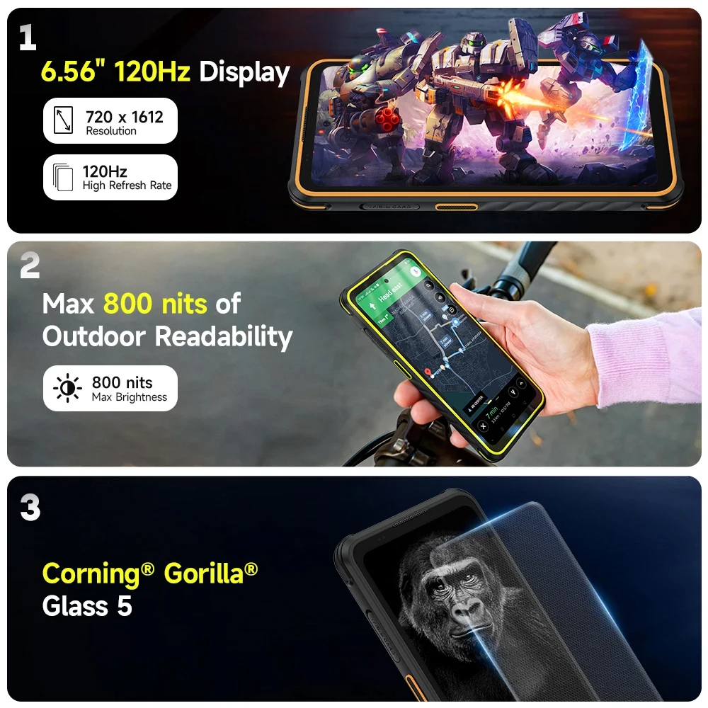 Ulefone Armor X31 Pro 5G 6.65'' 120HZ Android 14 8GB 256GB 6.56 25MP 64MP 6050mAh - Gambar 4