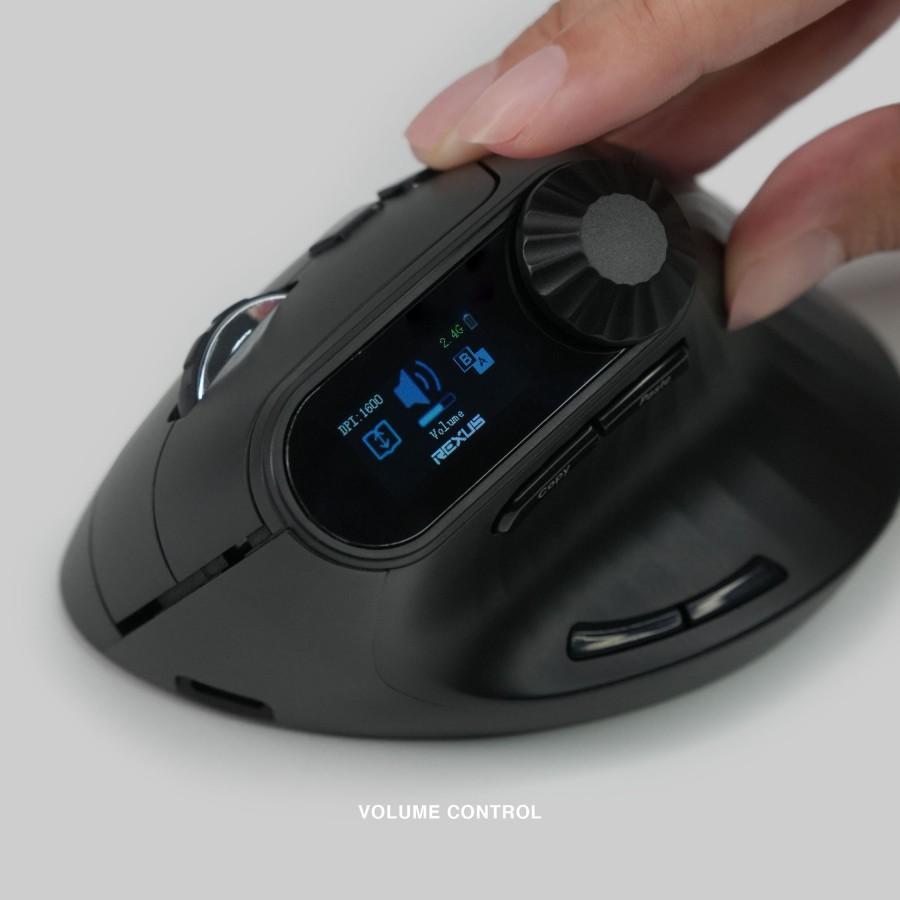 Rexus Clif Pro QV280 / QV-280 Mouse Office Ergonomic Vertical Wireless Bluetooth Mice - Gambar 3