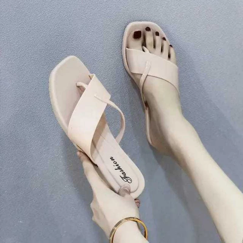 Sandal Flat Wanita/Sandal Keteplek Wanita Kekinian - Gambar 2