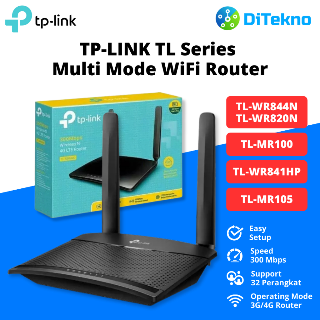 Tp-link TL Series WiFi Router TL-MR100 TL-MR105 TL-WR841HP TL-WR844N TL ...
