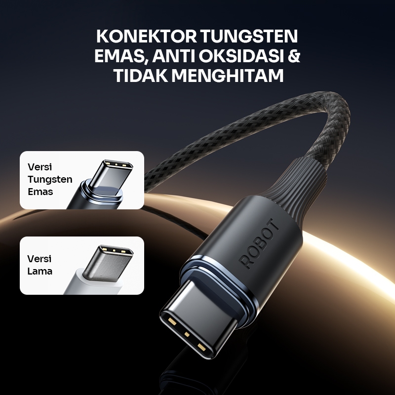 Robot Kabel Data Fast Charging 480Mbps Anti Kusut - Gambar 3