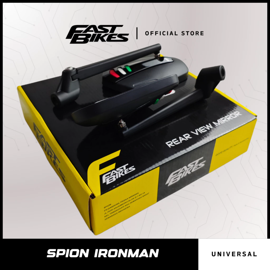 Fastbikes - Kaca Spion Motor Full Cnc Model Iron Man Italy Universal 3325 - Gambar 3