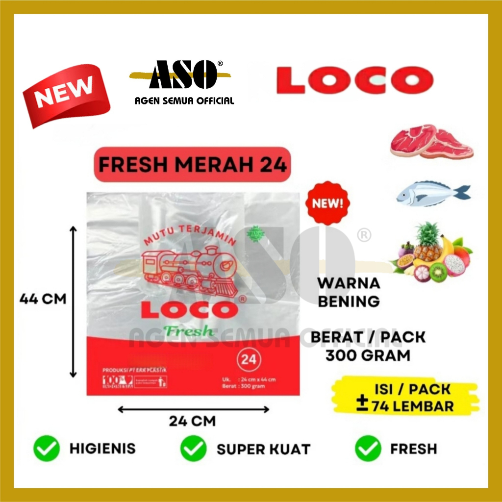 Kantong Plastik LOCO FRESH HD bening kresik daging sayur buah banyak varian NEW PROMO !!! - Gambar 3