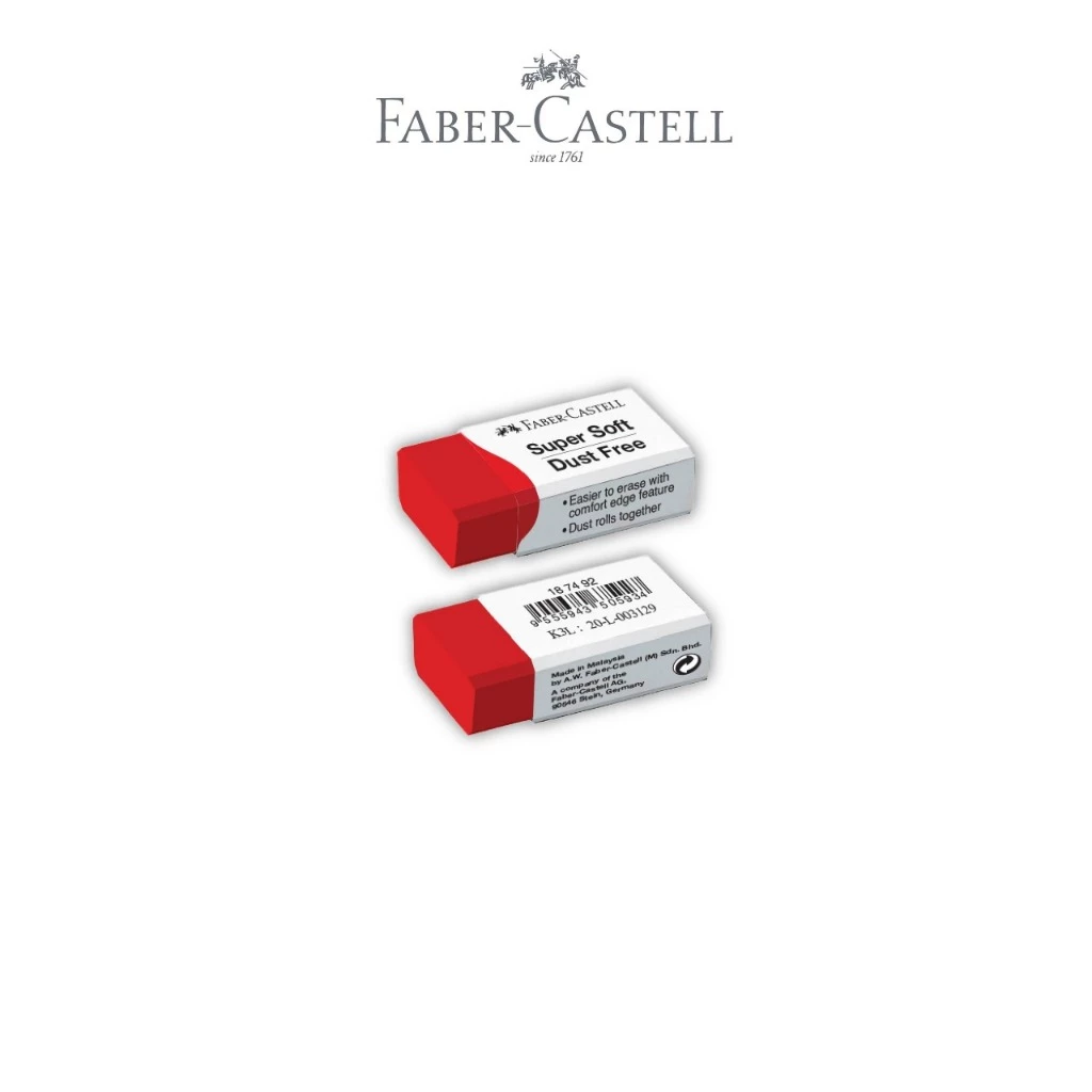 Faber-castell Penghapus Dust Free Eraser Small Red - Gambar 3