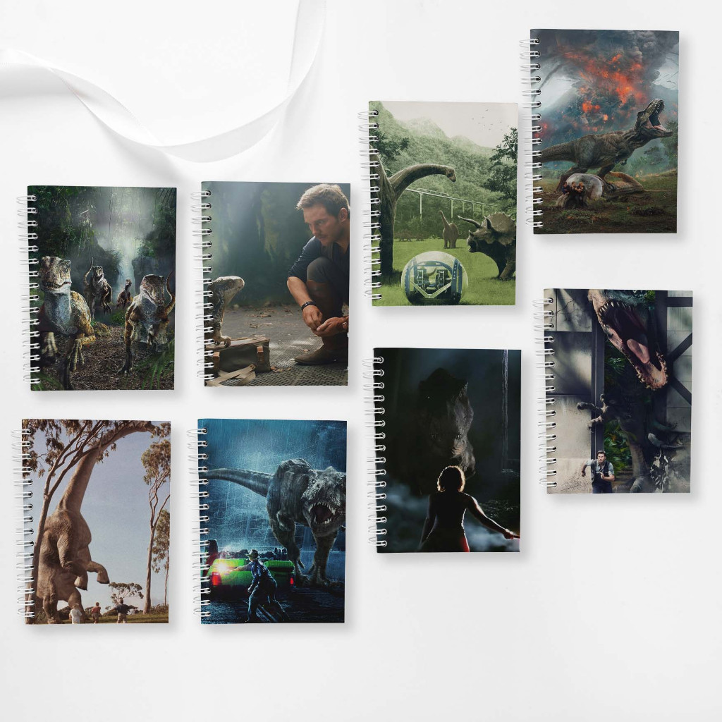 Spiral Large Note Book (10 cm X 14 cm) Jurrasic Park Edition / Custom ...