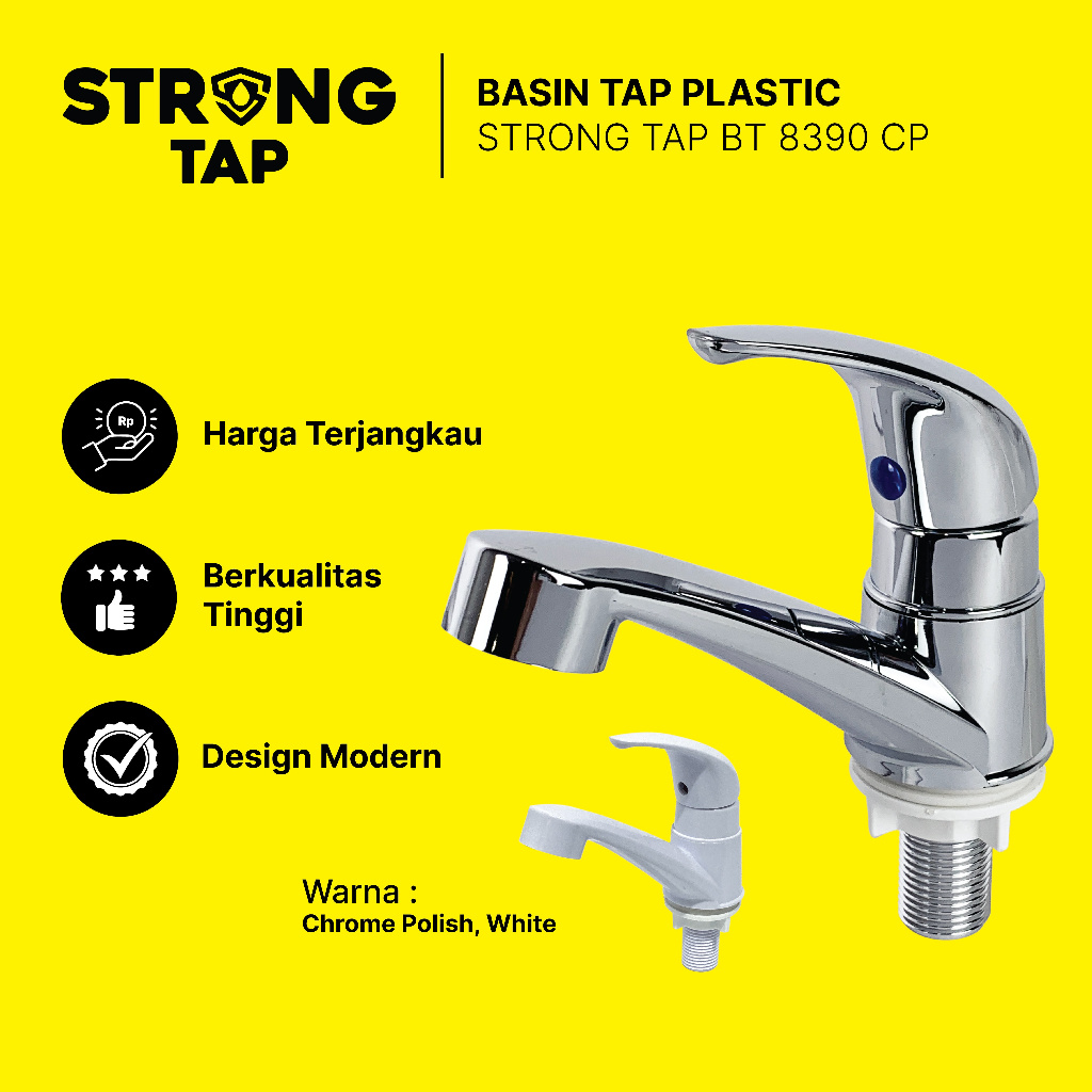 STRONG TAP Basin Tap BT 8390 CP | Leak-Proof & Rust-Proof Plastic Sink ...
