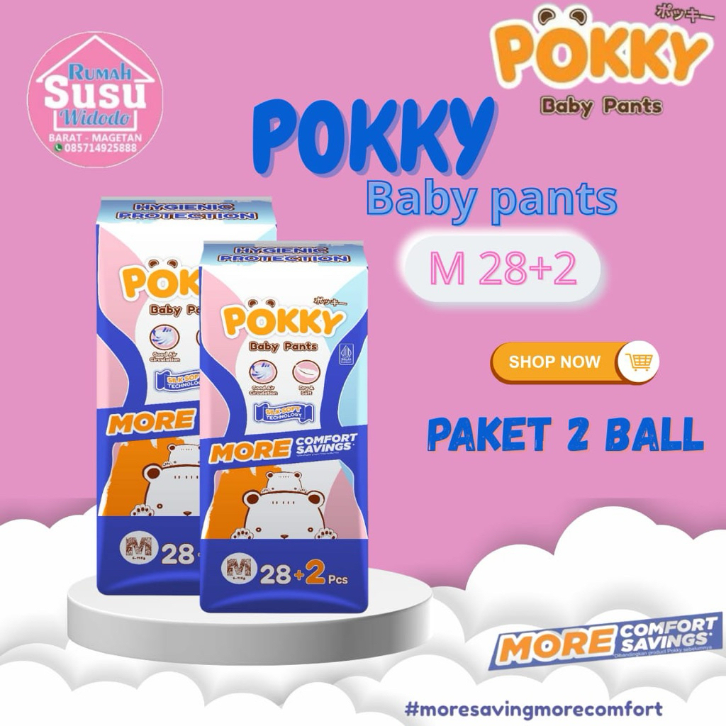 Pokky Pants Bayi Twinpack Breatable Extra Dry