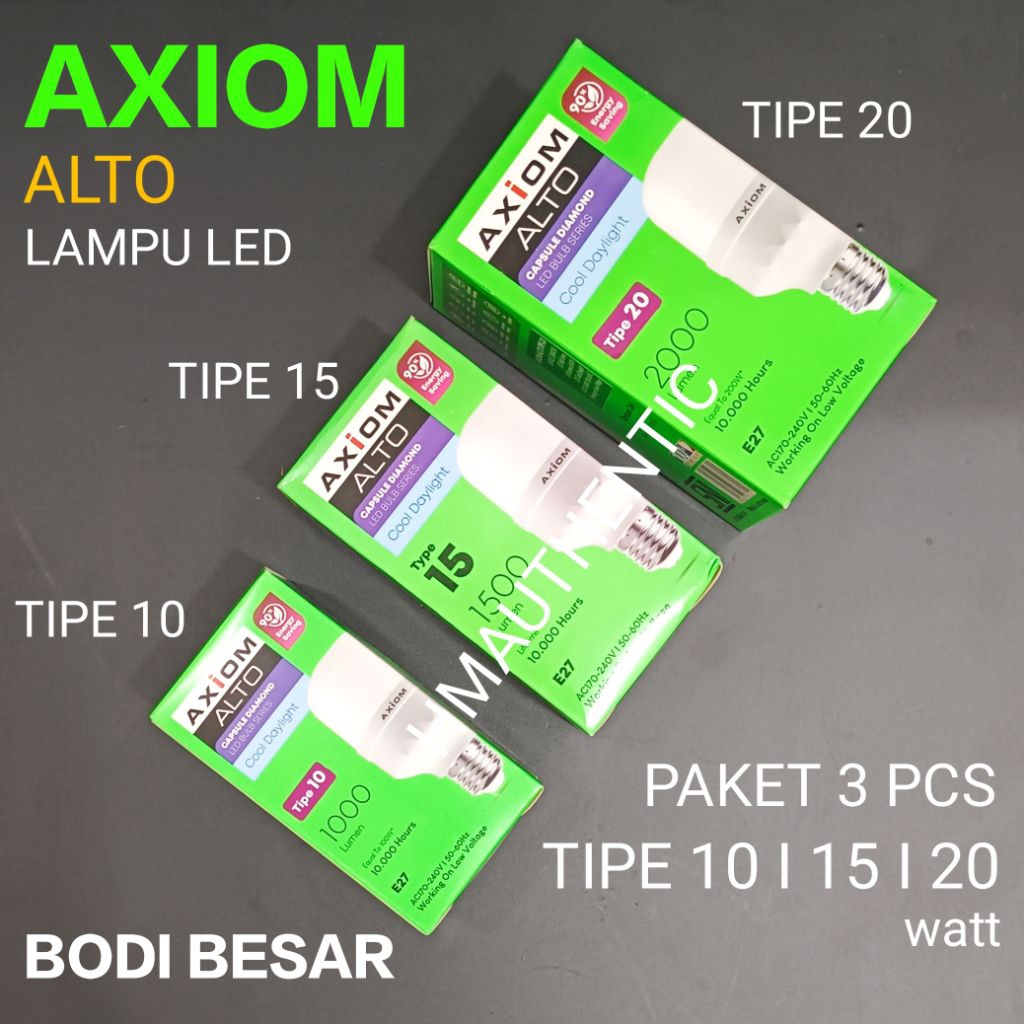AXIOM ALTO LAMP PREMIUM PACKAGE 3PCS (10W I 15W I 20W) | Shopee Singapore
