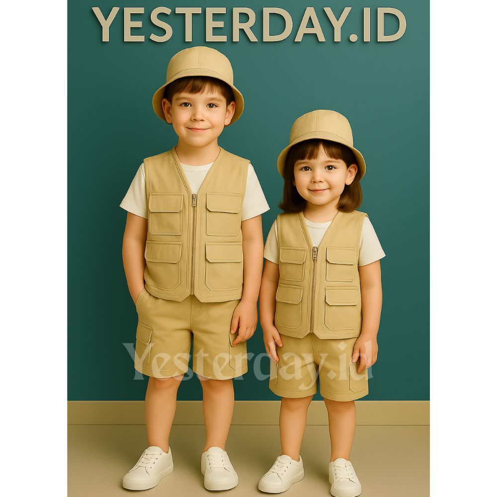 One Set of Safari Adventure Vests for Kids & Babies, Outdoor Outfits ...