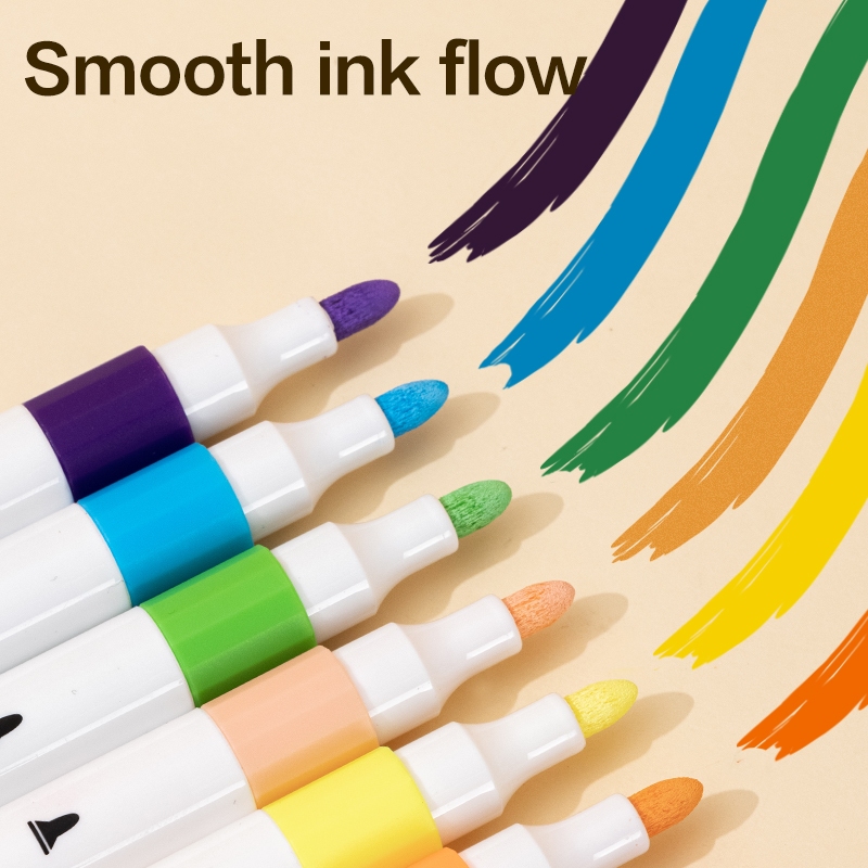 Deli Spidol Akrilik / Acrylic Marker Water Based dengan Tinta Warna Cerah dan Tahan dengan Air EC191 - Gambar 3