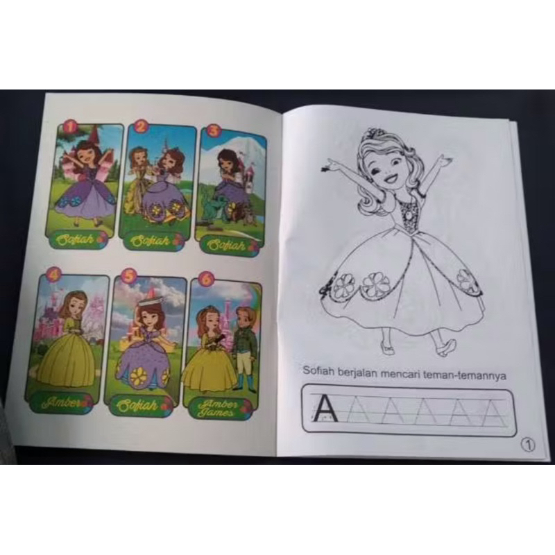 Buku Mewarnai Anak 12 Halaman Karakter Kartun - Gambar 4