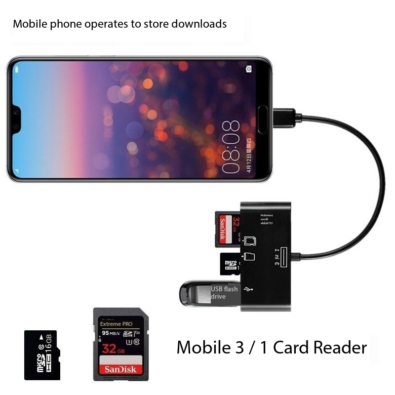 HP 2in1 Type-C + Micro USB OTG Card Reader | Read SD/TF/Flashdisk ...