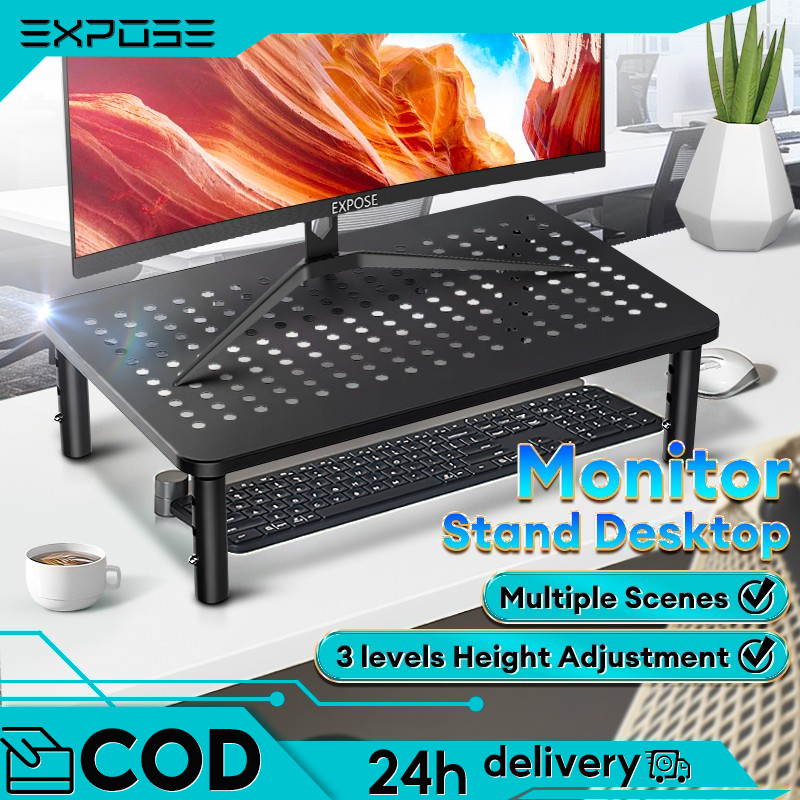 Monitor Stand Height Adjustable Desktop Rack Bearing Weight 20KG ...