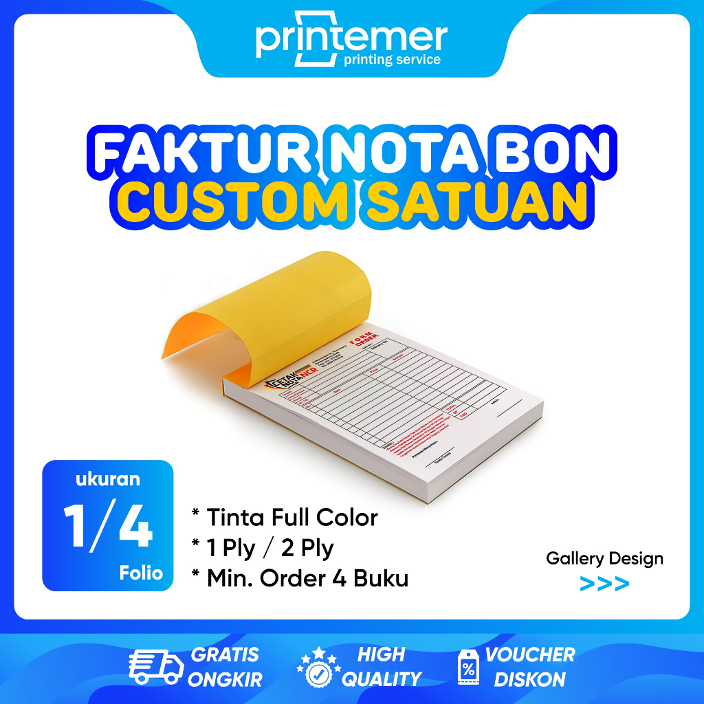 Custom Note Unit Standard Size 1/4 Folio 1 Ply and 2 Ply | Shopee Singapore