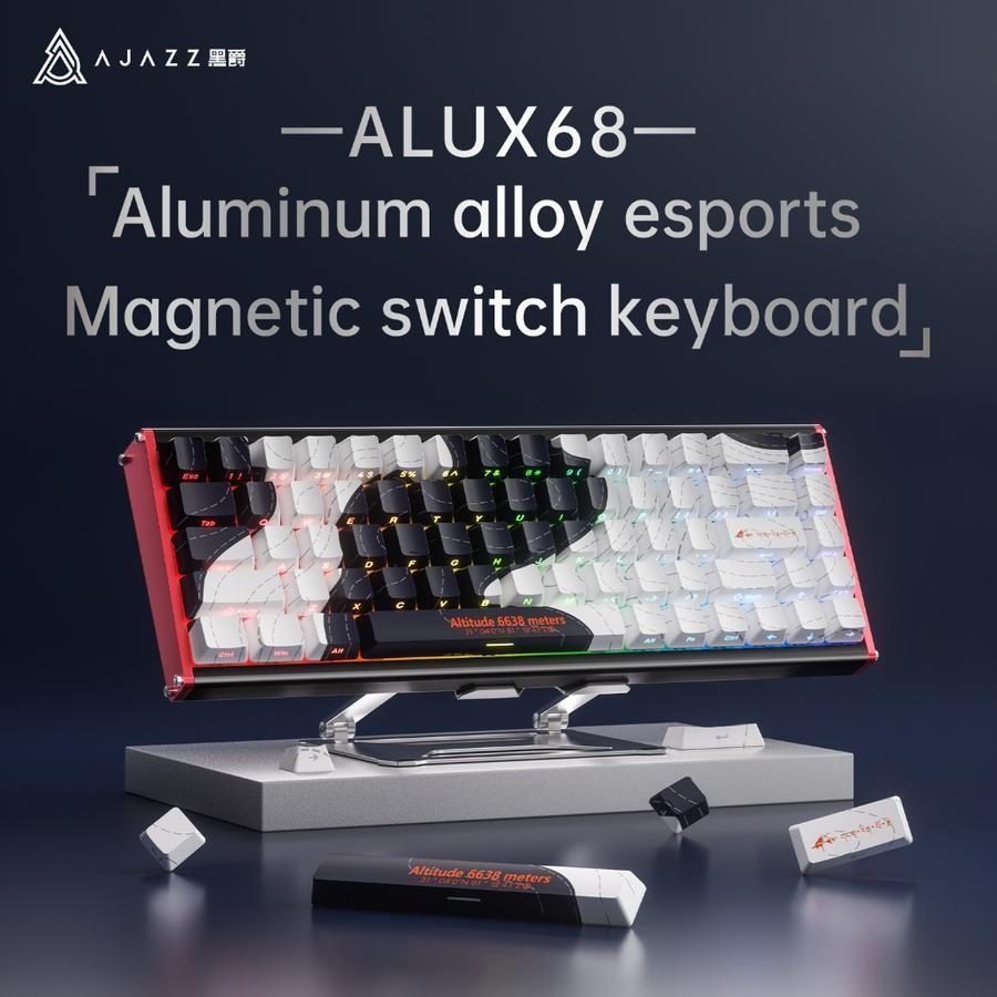 Ajazz Alux68 / Alux-68 / Alux 68 Series Full Aluminium CNC Wired Mechanical Keyboard HE Magnetic Switch Rapid Trigger Support Tap SOCD - Gambar 3