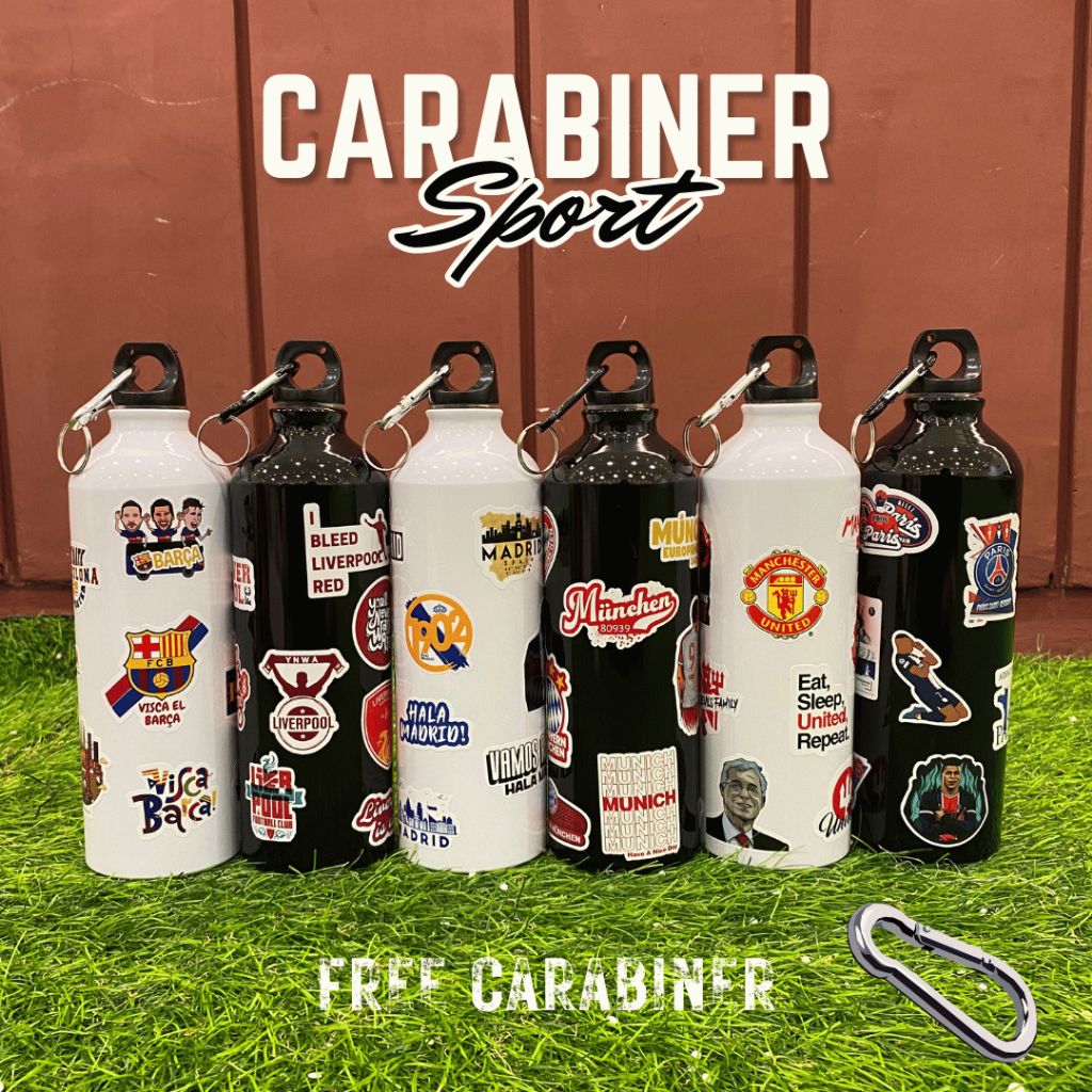 Botol Minum Sport Carabiner Edisi UCL Stiker Vinyl Premium 750 ML foto 3