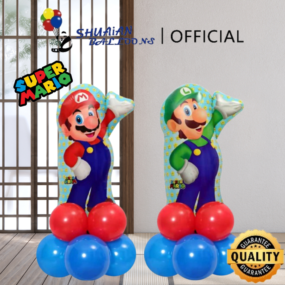SHUAIAN Jumbo Foil Balloon Super Mario Bros Character Foil Balloon ...