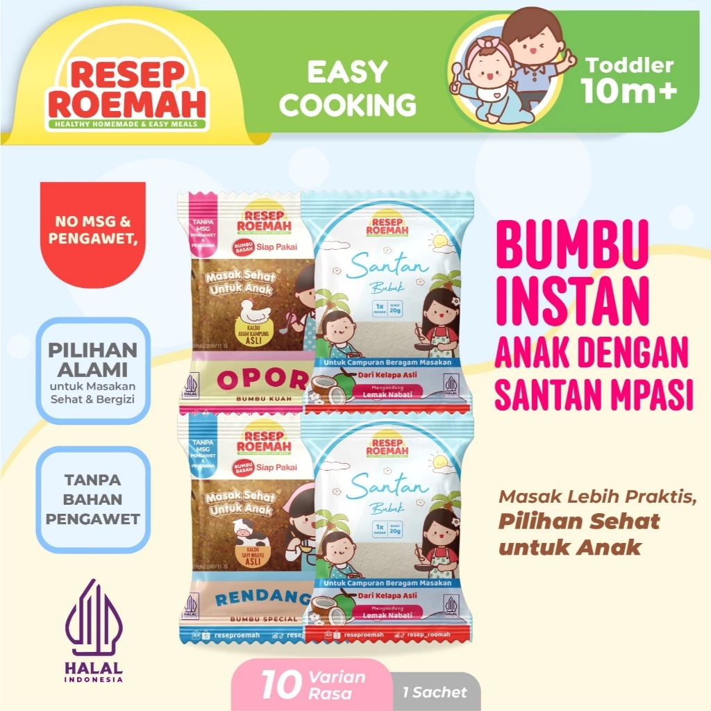 Resep Roemah Bumbu Instan Anak dengan Santan Krim Kelapa / Kids Instant Seasoning Homemade with Organic Coconut Cream / Bumbu Mpasi / No MSG