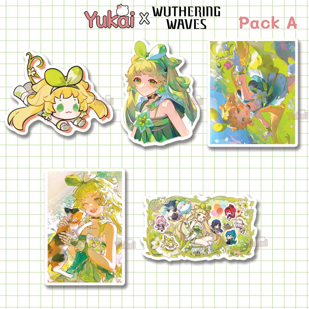 Verina Wuthering Waves Premium Sticker - Waterproof Anime Sticker Pack ...