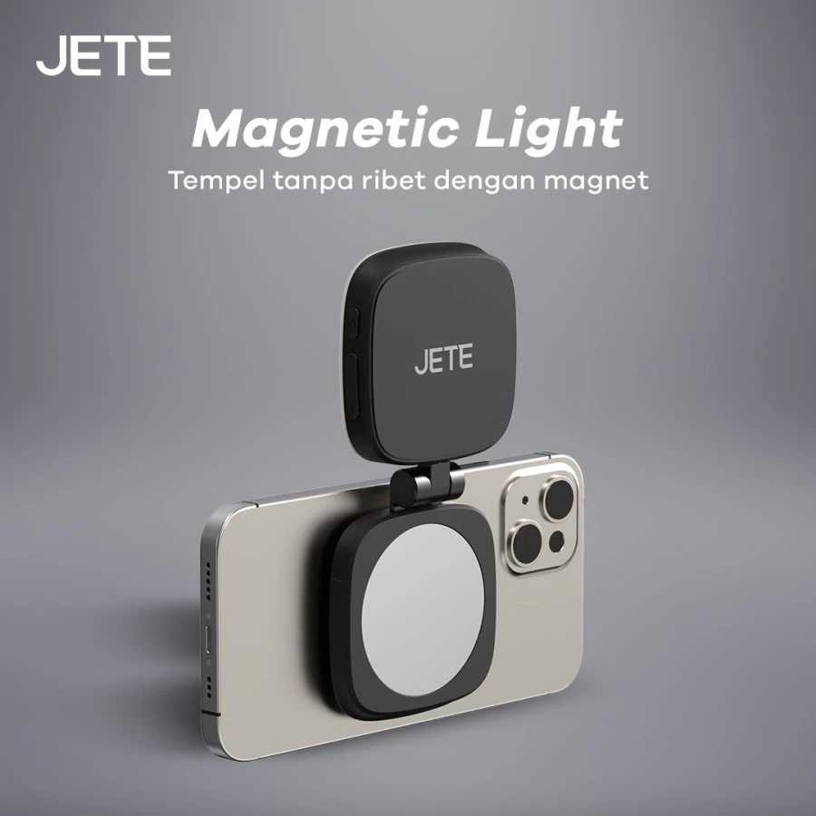 JETE RL2 Ring Light Selfie Magsafe for Smartphone HP LED Rechargeable Magnetik with 4 Light Mode - Gambar 2
