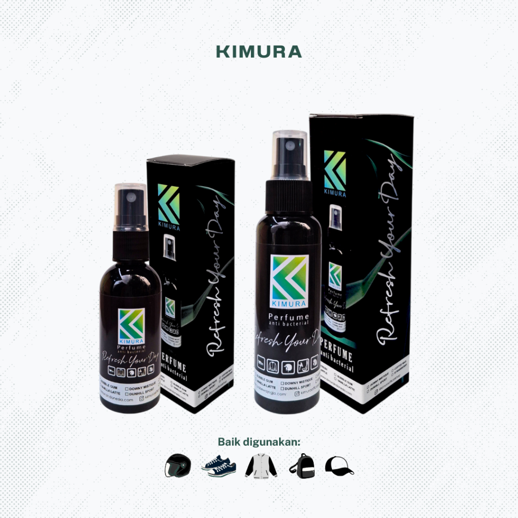 KIMURA - Parfum Helm Sepeda Motor Sepatu Anti Bau & Bakteri 60ml & 100ml - Gambar 2