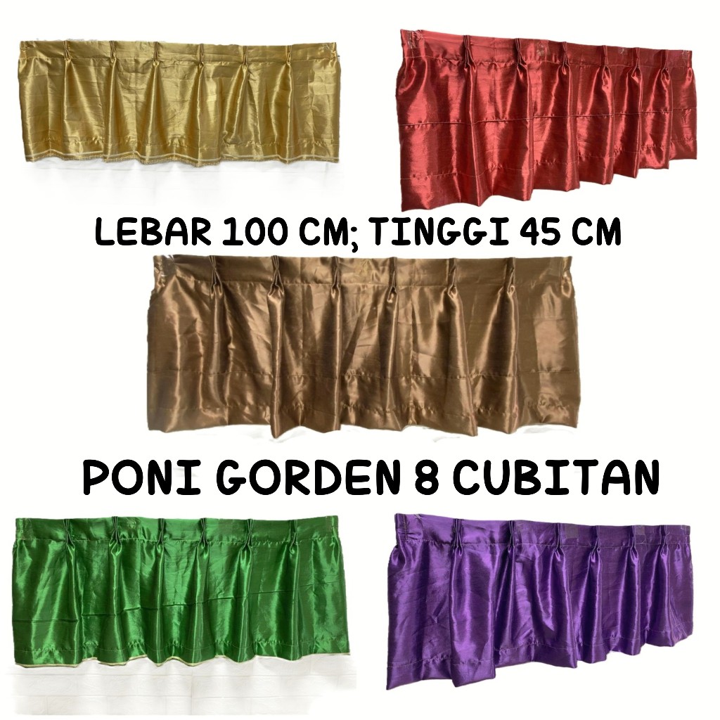 KONG PONI + KOLONG DAPUR GORDEN BLACKOUT ELEGAN MURAH BERMACAM MOTIF DAN WARNA - Gambar 3