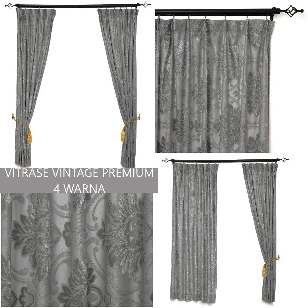 KONG VITRASE GORDEN PREMIUM MOTIF MINIMALIS ELEGAN LEBAR 1 & 2 MTR TINGGI 4 UK MODEL PLIT LOSS - Gambar 2